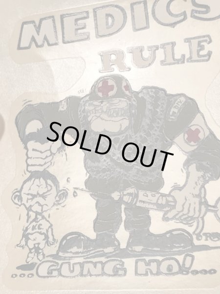 エド“ビッグダディ”ロスのMedics Ruleの60’sヴィンテージウォータースライドデカール