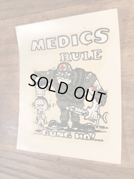 エド“ビッグダディ”ロスのMedics Ruleの60’sヴィンテージウォータースライドデカール