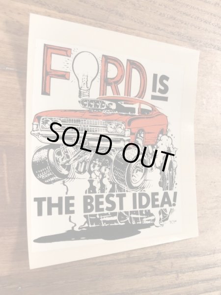 ビッグダディーエドロスのフォードの60年代ビンテージ水張りステッカー