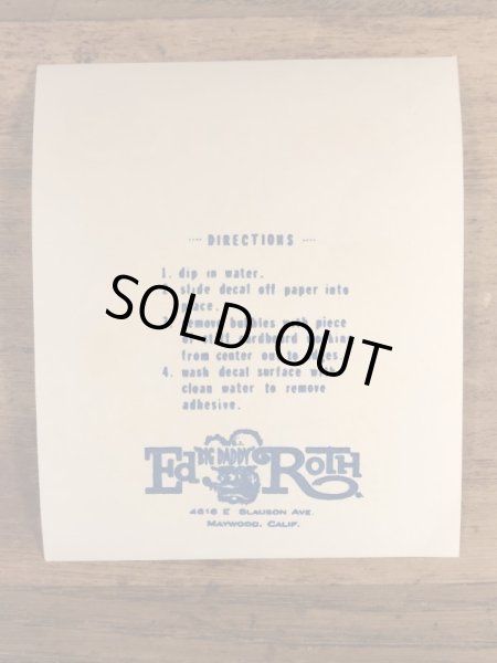 エド“ビッグダディ”ロスのMedics Ruleの60’sヴィンテージウォータースライドデカール