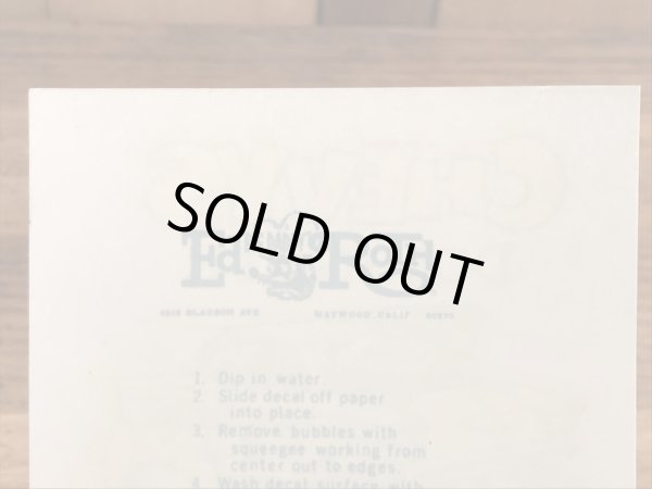 Ed “Big Daddy” RothのChevys Dominateの60’sヴィンテージウォータースライドデカール