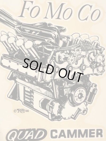 Ed “Big Daddy” RothのFo Mo Co Quad Cammerの60’sヴィンテージウォータースライドデカール