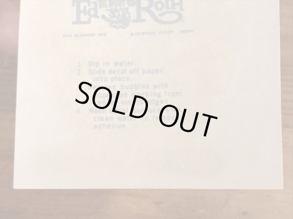 ビッグダディーエドロスのエンジンの60年代ビンテージ水張りステッカー