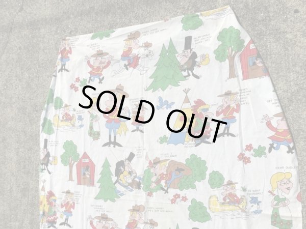 カートゥーンキャラクターのダドリードゥーライトの70年代ビンテージボックスシーツ