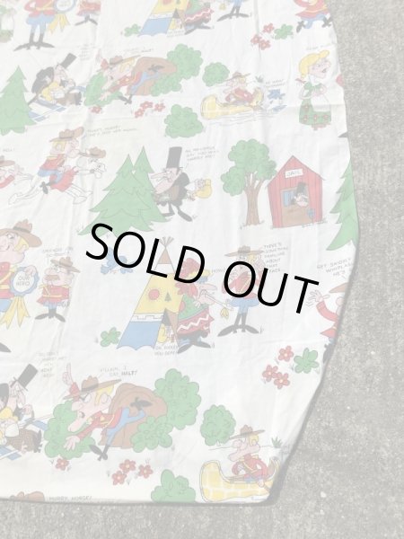 カートゥーンキャラクターのDudley Do Rightの70’sヴィンテージBoxシーツ