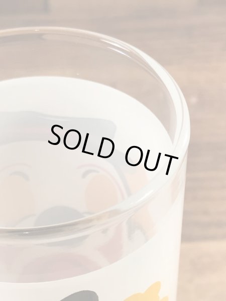 表と裏で2フェイスのピエロの70’sヴィンテージグラスタンブラー