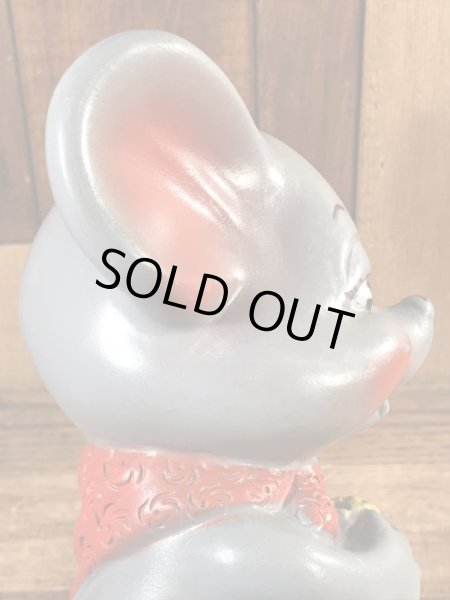 ラスベリー社製のネズミの70年代ビンテージ貯金箱フィギュア