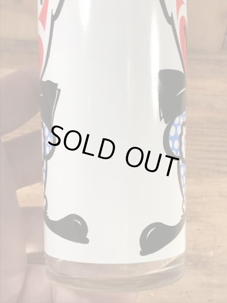 表と裏で2フェイスのピエロの70’sヴィンテージグラスタンブラー