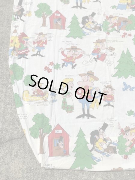 カートゥーンキャラクターのダドリードゥーライトの70年代ビンテージボックスシーツ