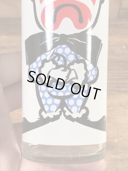 表と裏で2フェイスのピエロの70’sヴィンテージグラスタンブラー