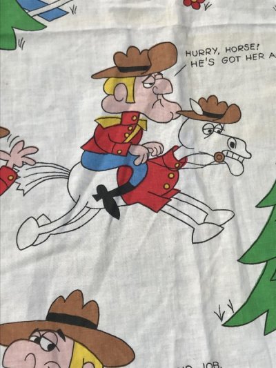 画像1: Dudley Do Right Box Sheet　ダドリードゥーライト　ビンテージ　ボックスシーツ　カートゥーン　70年代