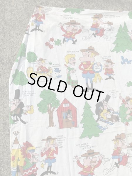 カートゥーンキャラクターのダドリードゥーライトの70年代ビンテージボックスシーツ