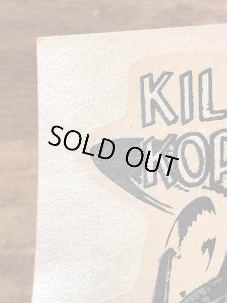 ビッグダディーエドロスのキラーコプターの60年代ビンテージ水張りステッカー