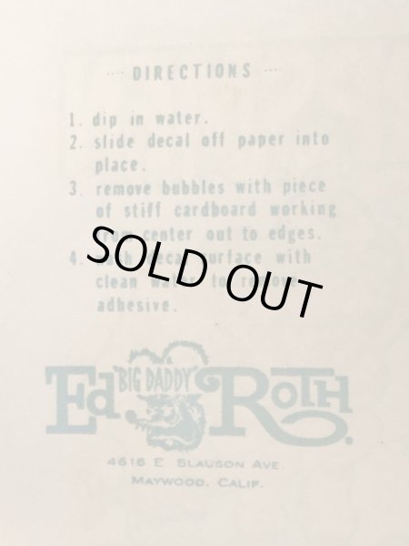 Ed “Big Daddy” RothのCorpsmen Rule U.S.Navyの60’sヴィンテージウォータースライドデカール