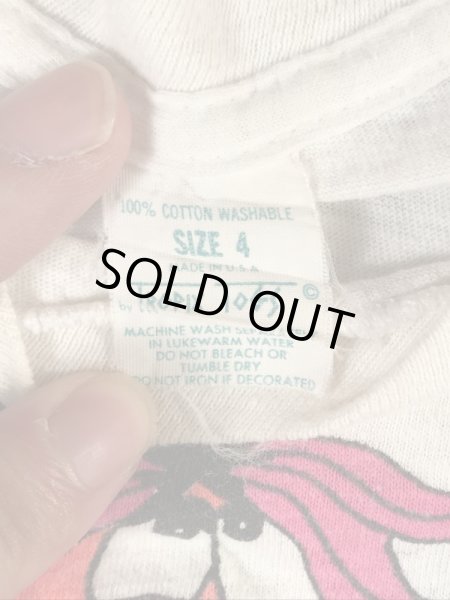 アドバタイジングキャラクターのマジックマウンテンの70年代ビンテージ子供用Tシャツ