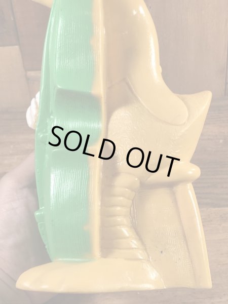 New York Vinyl Prod社製のウッドベースの弾くダックの70’sヴィンテージコインバンクドール