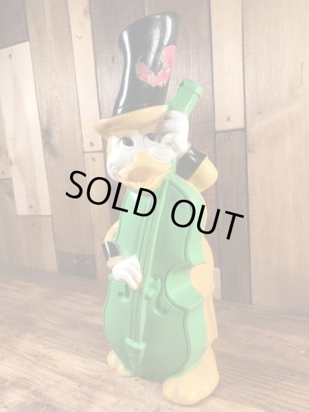 New York Vinyl Prod社製のウッドベースの弾くダックの70’sヴィンテージコインバンクドール