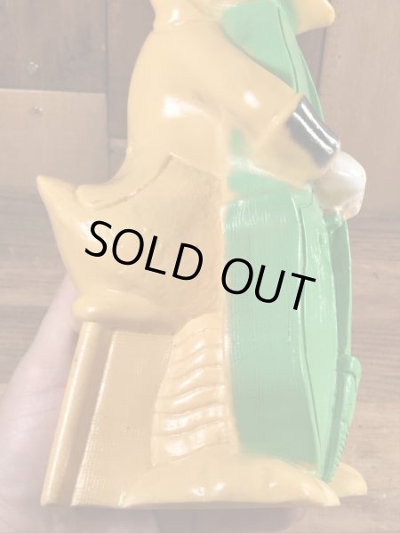 New York Vinyl Prod社製のウッドベースの弾くダックの70’sヴィンテージコインバンクドール