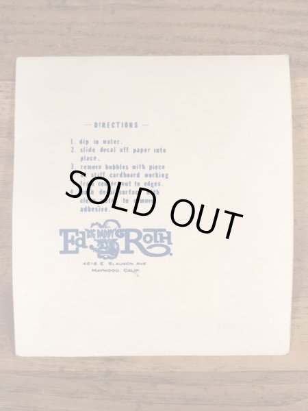 Ed “Big Daddy” RothのU.S.Navy Rulesの60’sヴィンテージウォータースライドデカール