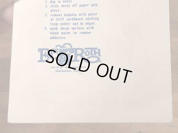 Ed “Big Daddy” RothのU.S.Navy Rulesの60’sヴィンテージウォータースライドデカール