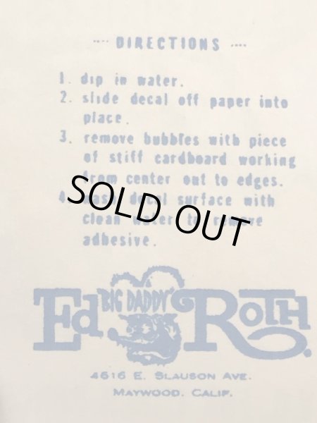 Ed “Big Daddy” RothのKiller Kopterの60’sヴィンテージウォータースライドデカール