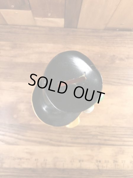 New York Vinyl Prod社製のウッドベースの弾くアヒルの70年代ビンテージ貯金箱フィギュア