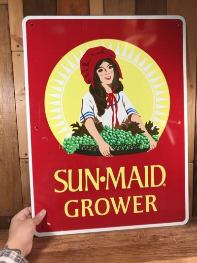 画像3: Sun Maid Grower Metal Sign　サンメイド　ビンテージ　看板　ストアサイン　80年代