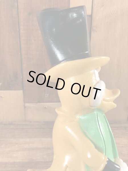 New York Vinyl Prod社製のウッドベースの弾くアヒルの70年代ビンテージ貯金箱フィギュア