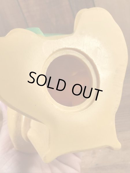 New York Vinyl Prod社製のウッドベースの弾くダックの70’sヴィンテージコインバンクドール