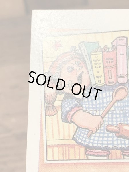 トップス社製のガーベッジペイルキッズの80年代ビンテージステッカーカード