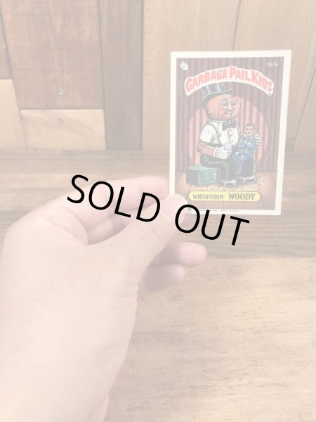 トップス社製のガーベッジペイルキッズの80年代ビンテージステッカーカード