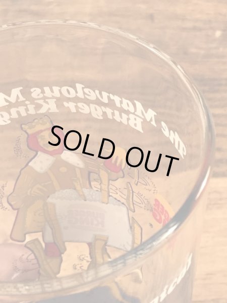 バーガーキングの王様が描かれた70年代ビンテージグラス