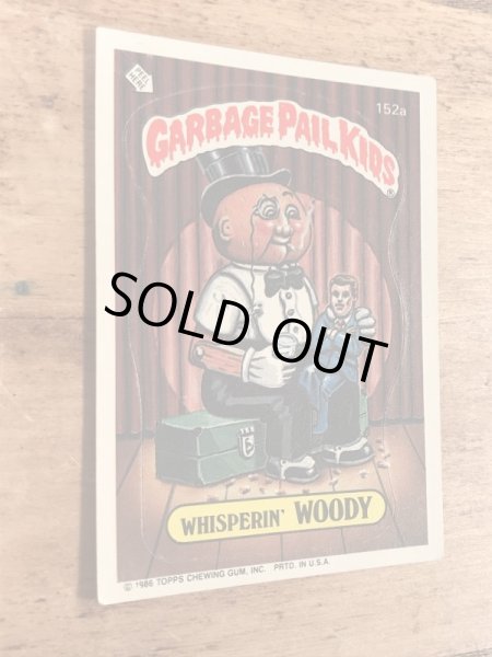 トップス社製のガーベッジペイルキッズの80年代ビンテージステッカーカード