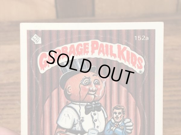 トップス社製のガーベッジペイルキッズの80年代ビンテージステッカーカード