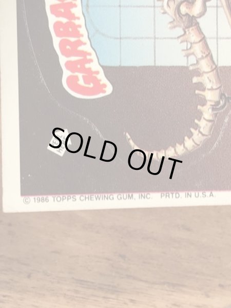 トップス社製のガーベッジペイルキッズの80年代ビンテージステッカーカード