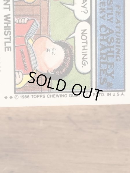 Topps社製のガーベッジペイルキッズの80’sヴィンテージステッカーカード