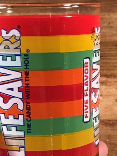 画像2: Five Flavor Roll Candy “Life Savers” Glass　ライフセーバー　ビンテージ　グラス　70年代〜