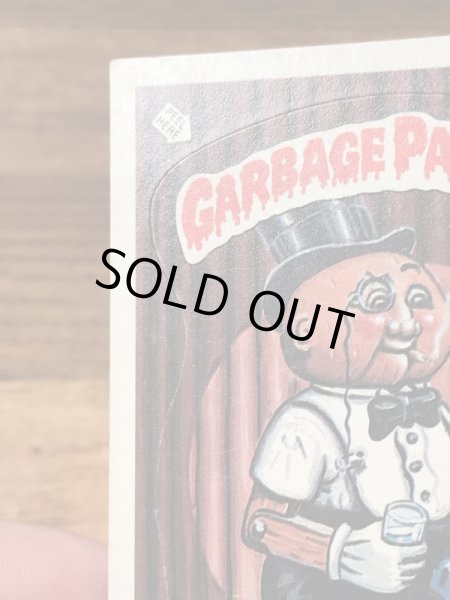 トップス社製のガーベッジペイルキッズの80年代ビンテージステッカーカード