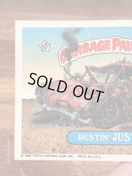 トップス社製のガーベッジペイルキッズの80年代ビンテージステッカーカード