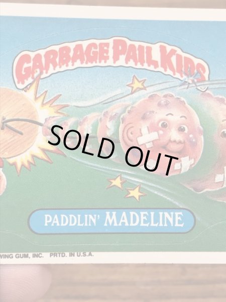 トップス社製のガーベッジペイルキッズの80年代ビンテージステッカーカード