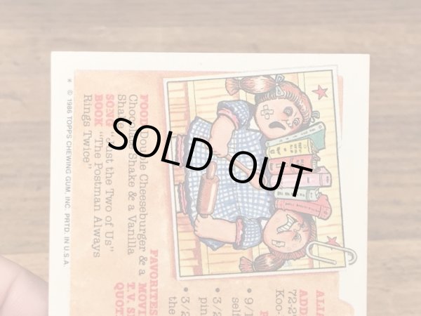 Topps社製のガーベッジペイルキッズの80’sヴィンテージカードシール