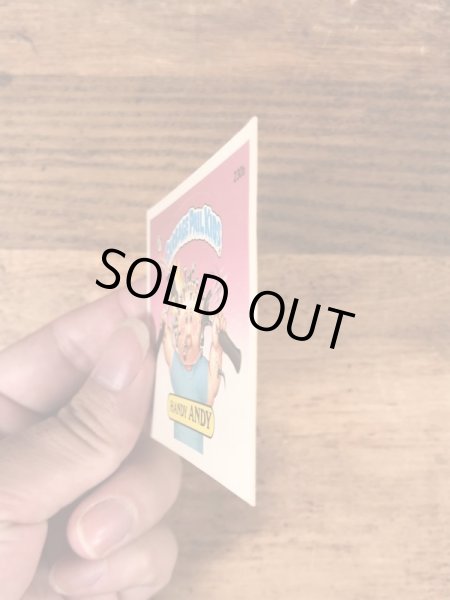 トップス社製のガーベッジペイルキッズの80年代ビンテージステッカーカード