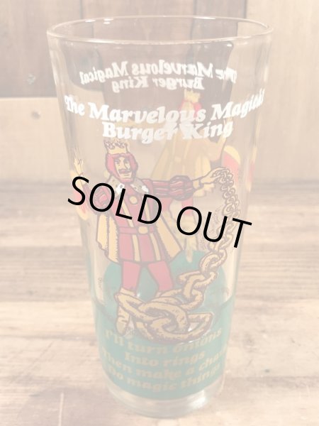 バーガーキングの王様が描かれた70年代ビンテージグラス
