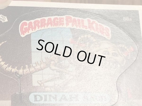 トップス社製のガーベッジペイルキッズの80年代ビンテージステッカーカード