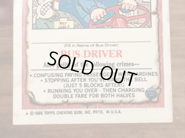 Topps社製のガーベッジペイルキッズの80’sヴィンテージカードシール