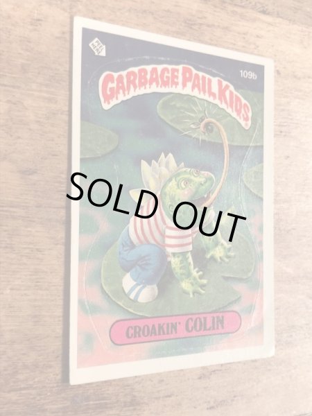 トップス社製のガーベッジペイルキッズの80年代ビンテージステッカーカード