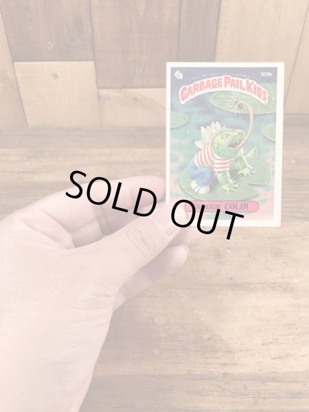 トップス社製のガーベッジペイルキッズの80年代ビンテージステッカーカード