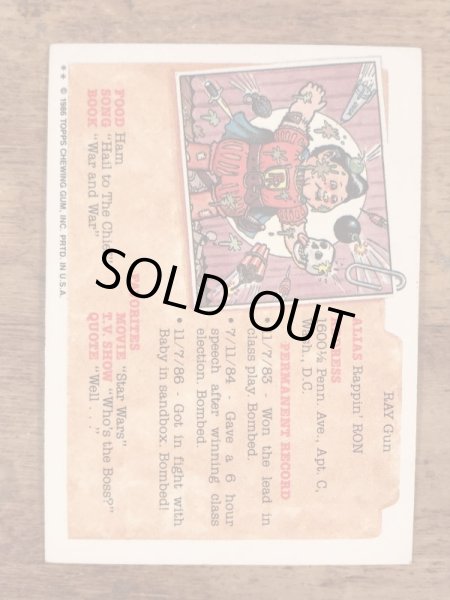 Topps社製のガーベッジペイルキッズの80’sヴィンテージカードシール