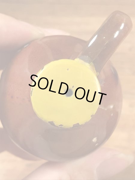 リトルブラウンジャグの陶器製の50〜60年代ビンテージ塩コショウ入れ