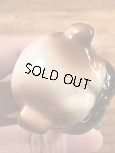 陶器製のブルドッグの50〜60年代ビンテージボビングヘッドドール